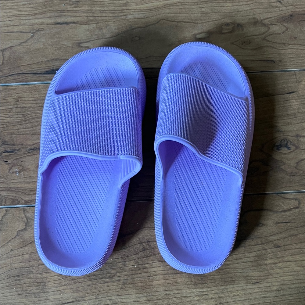Kids Lavender Slide Sandals - Comfortable Pool & Casual Slides